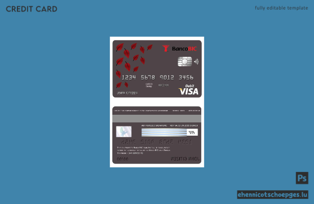 Beispielvorschau der Angola Banco BIC Bank Visa-Karte
